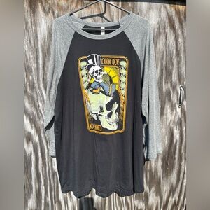 Bella Canvas Black and Gray Graphic Long Sleeve Tee counting crows 2xl unisex